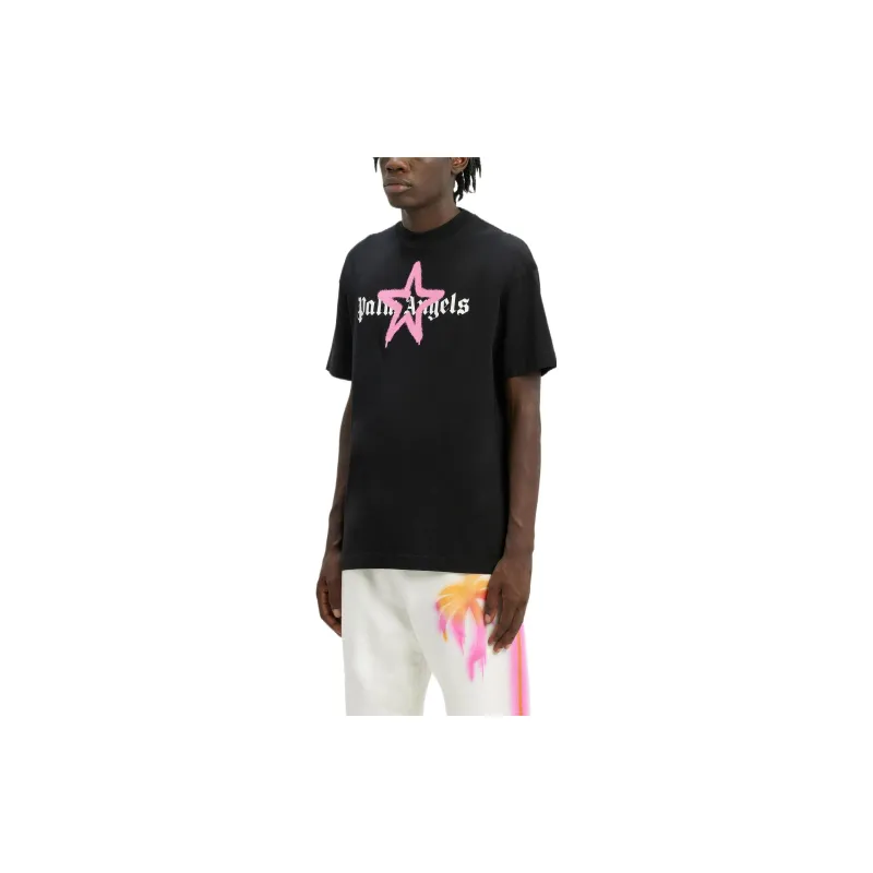 PALM ANGELS Star Sprayed T Shirt-4