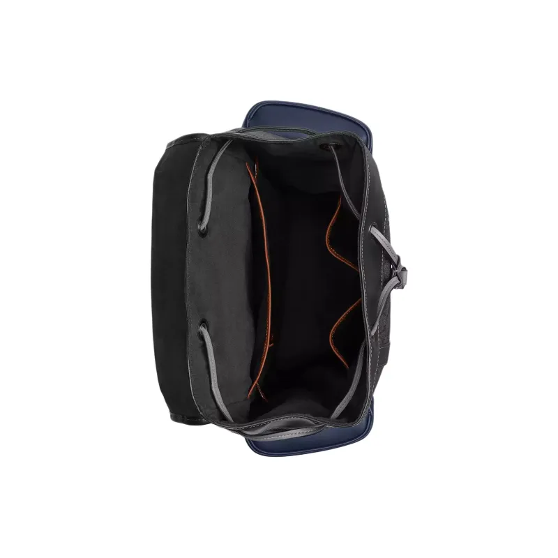 COACH Hitch Coated Canvas With Refined Calfskin Backpack Large Size Men's Black-2