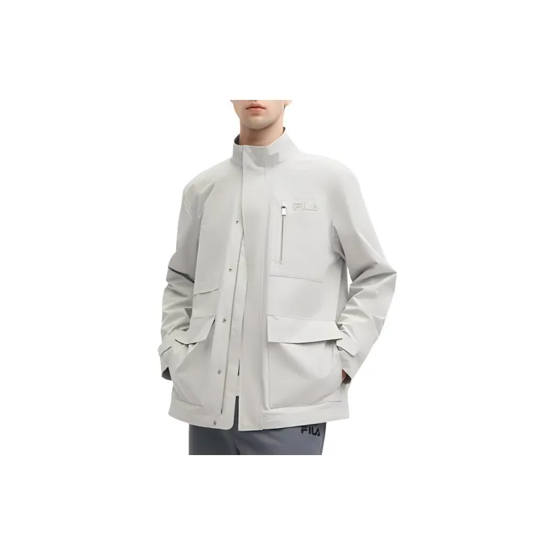 FILA Puffer Jacket Men's Mist Gray Yarn-2