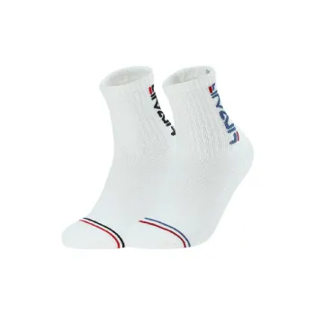 FILA Mid Calf Socks Women's 2 Pack White Blue/White Black