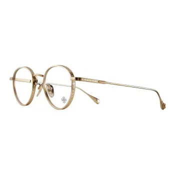 Chrome Hearts Oval Eyeglass Frames Unisex Gold
