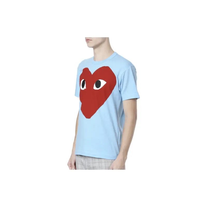 Comme Des Garcons Play Pastelle Red Heart T shirt-3