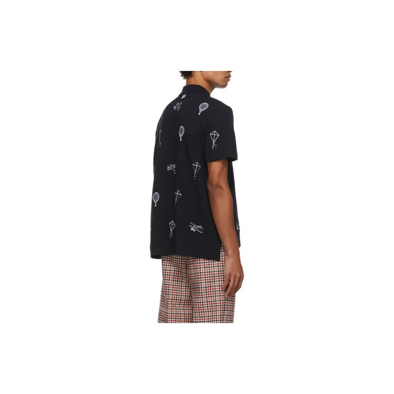 THOM BROWNE· Polo Shirt Men's Blue Black/Navy-4