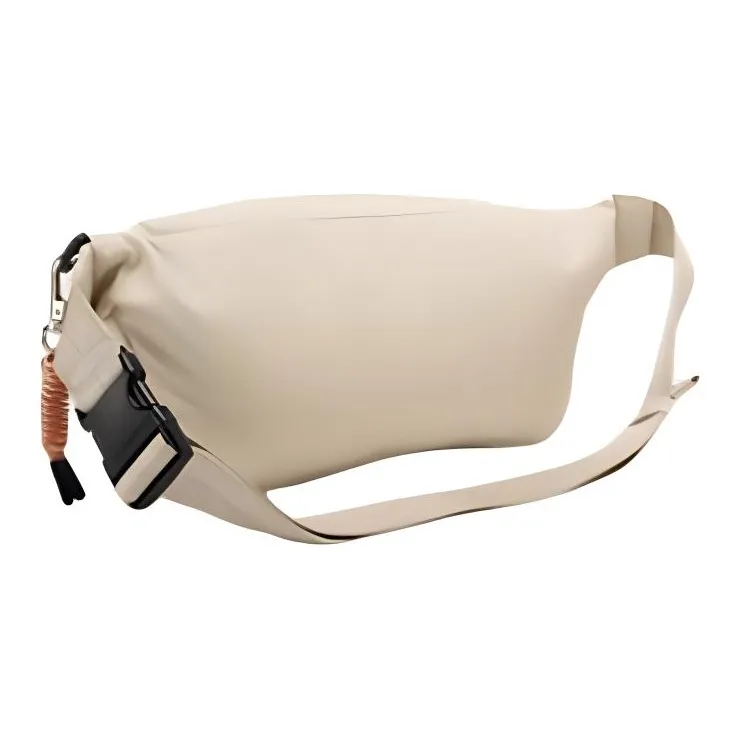 CALVIN KLEIN Fabric One Shoulder Crossbody Fanny Pack Medium Size Men Ecru-1