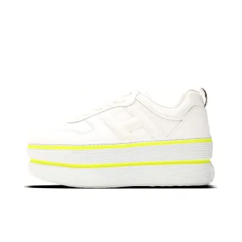 HOGAN MAXI CASSETTA Platform Shoes Women's White