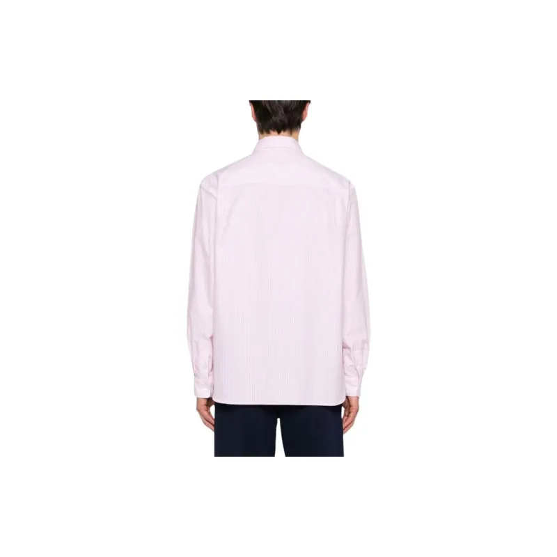A.P.C Malo Striped Curved Hem Shirt-2