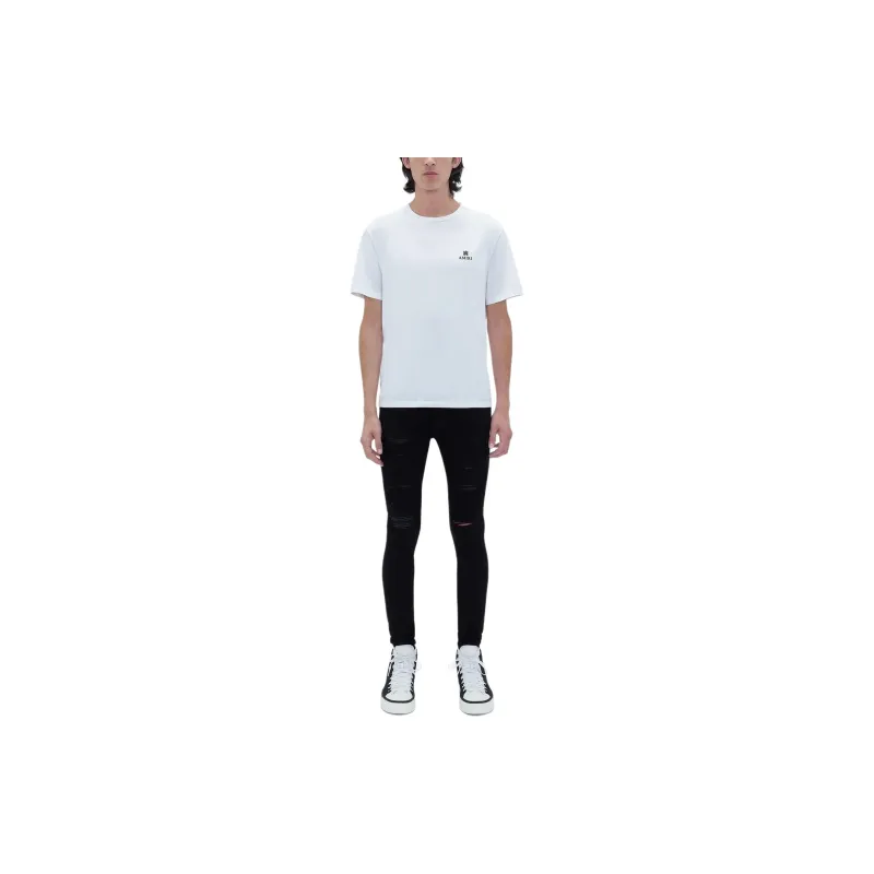 AMIRI Leather Thrasher Skinny Jeans-3