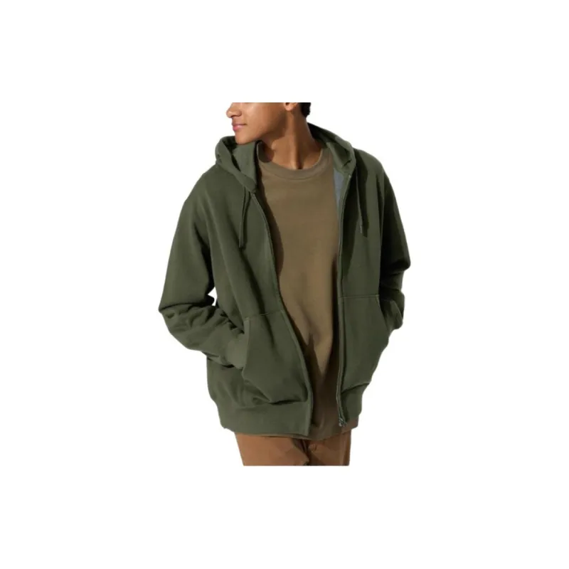 UNIQLO Sweatshirt Men's Dark Olive-3
