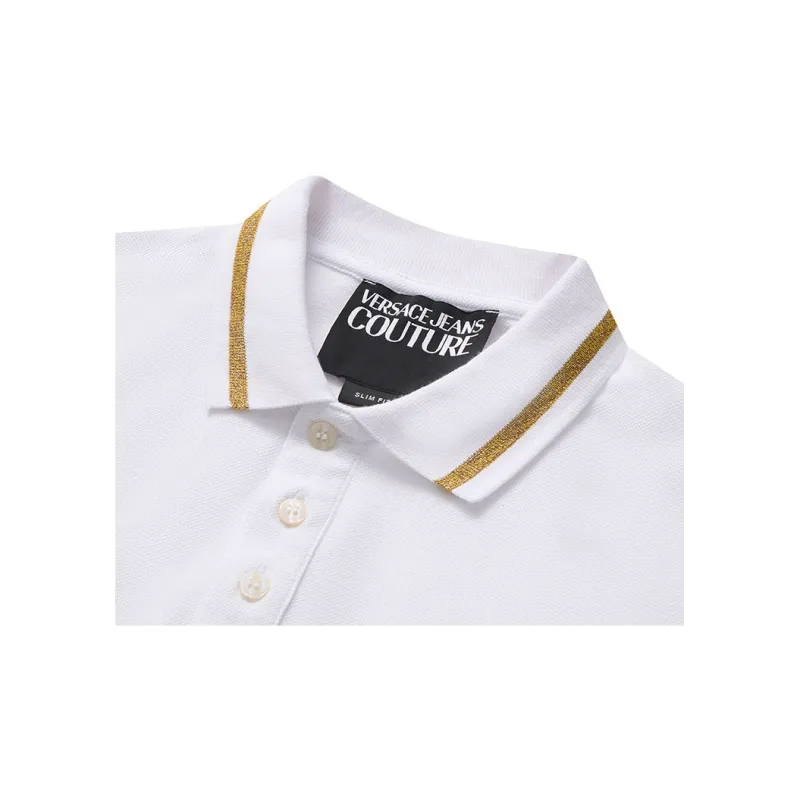 VERSACE JEANS COUTURE Logo Embroidered Short Sleeved Polo Shirt-5