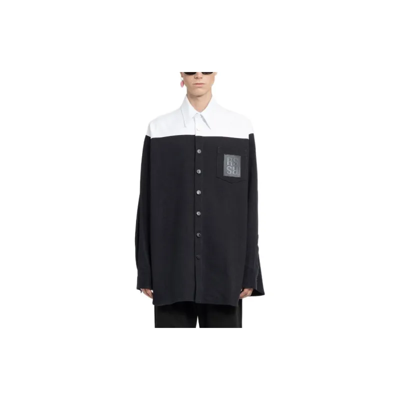 RAF SIMONS Shirts Men Black/White-2