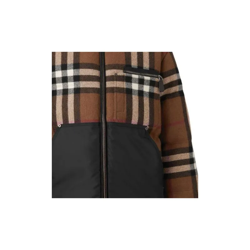 Burberry Exaggerated Checked Zipped Down Puffer Jacket-6