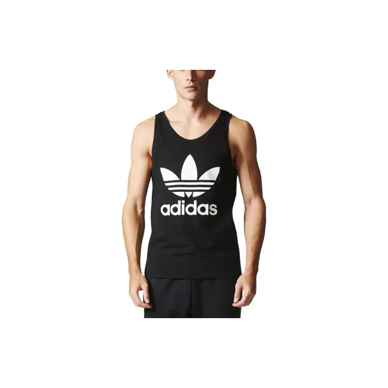 Adidas Originals Trefoil Tank Tops Men's Black-3