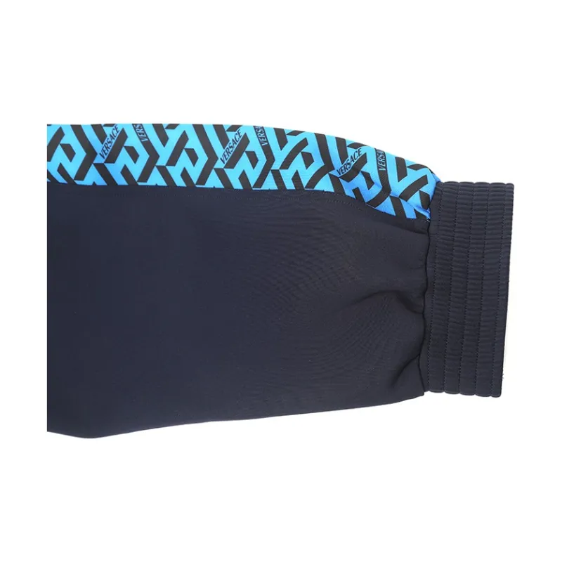 FANSIZHE VERSACE Knitted Sweatpants Men's Dark Blue-6