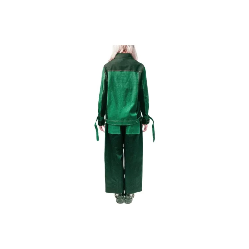 FRIED RICE Casual Pants Unisex Green-6