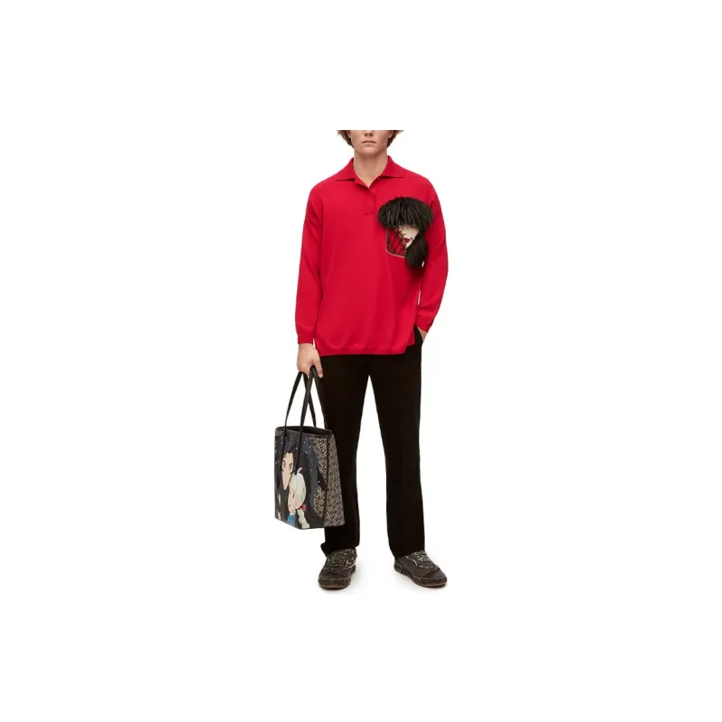 LOEWE SS23 Cashmere Sweaters Unisex Red-1