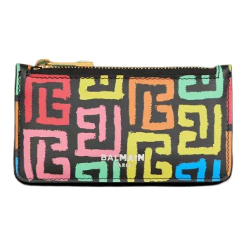 BALMAIN Pb Labyrinth Logo Detailed Card Holder