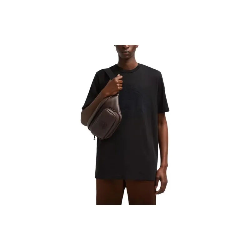 Moncler T-Shirts Men Black-2