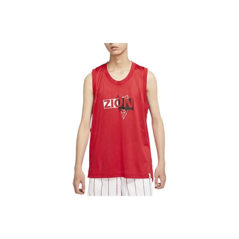Jordan Zion Tank Tops Men's Red-2