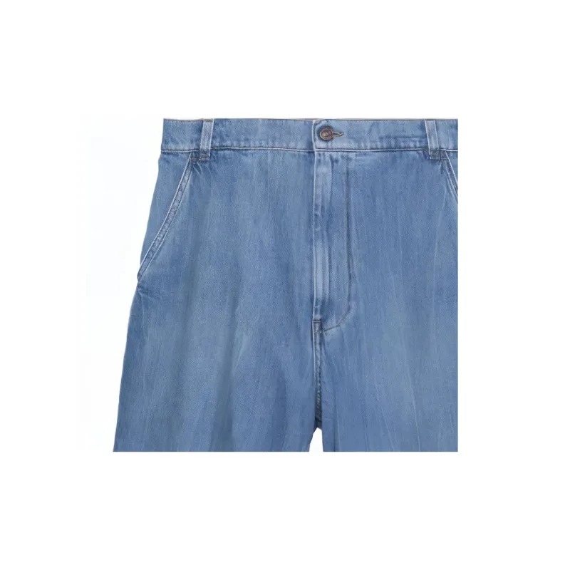 GUCCI Denim Shorts Men Blue-5