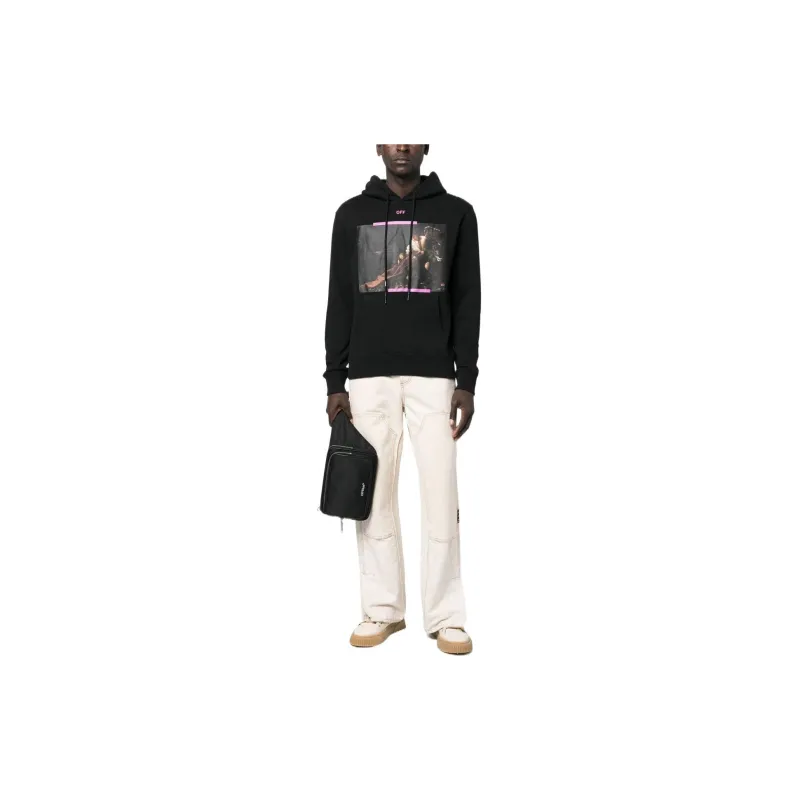 OFF WHITE Arrow Caravaggio St. Fran Slim Hoodie-1