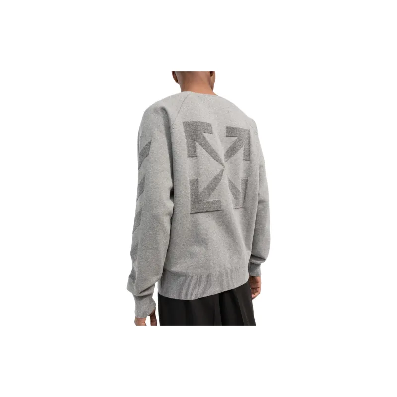 OFF WHITE Diag Sweat It Knit Crewneck-3