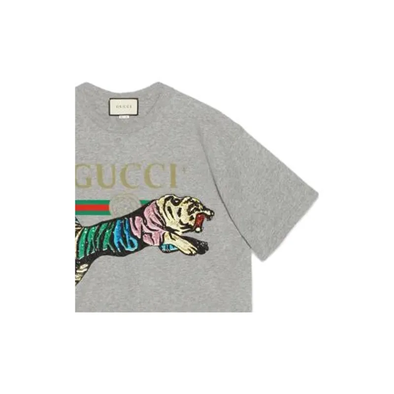 GUCCI T-Shirts Men Gray-4