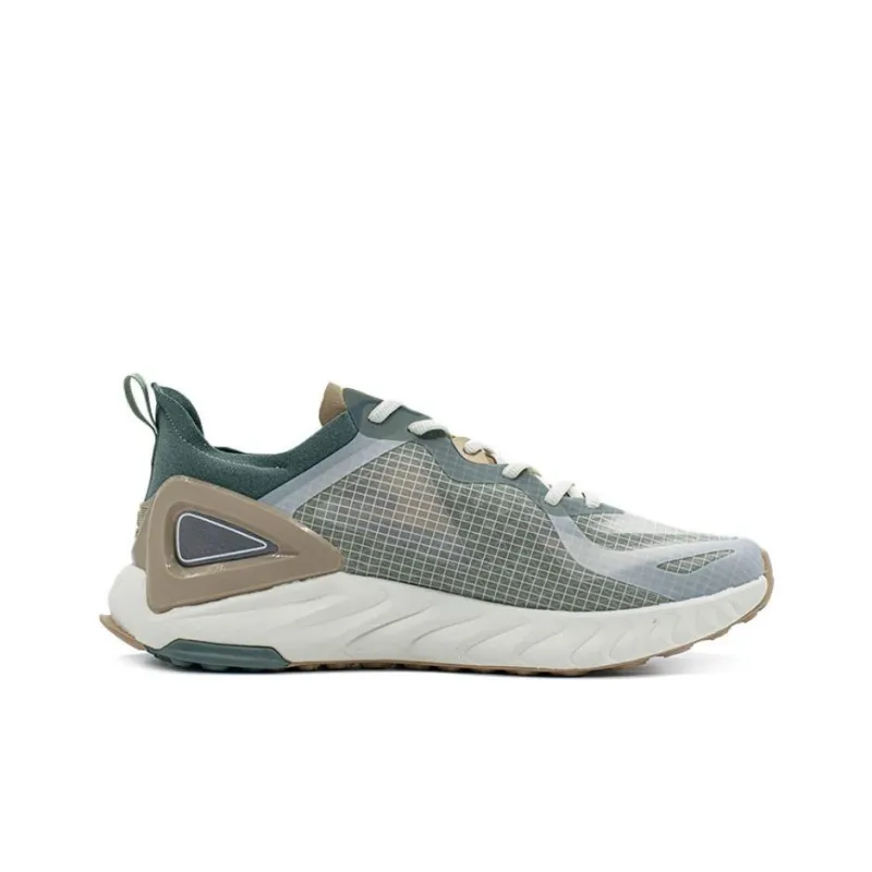 PEAK Tai Ji1.0 Breathable Low Top Running Shoes Men's Ecru Fruit Green-1
