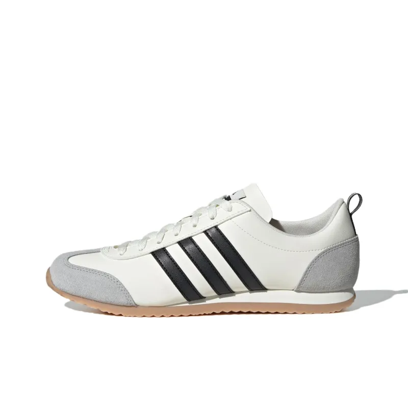 Adidas VS JOG 2.0 Anti Slip Wear Resistant Low Top Casual Shoes Unisex White Gray Black-0