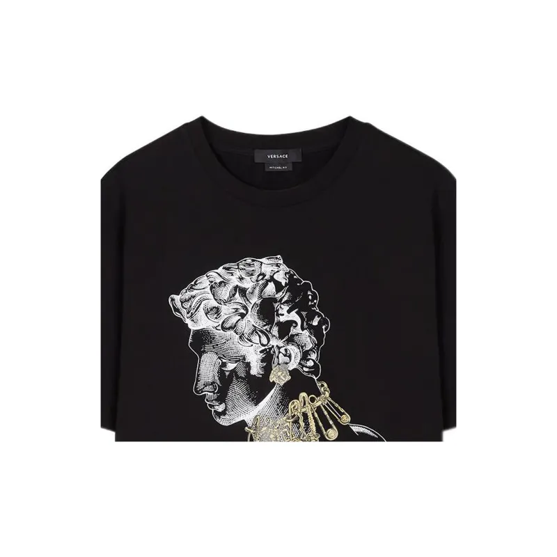 VERSACE Graphic Printed Crewneck T Shirt-4