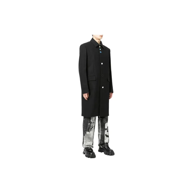 OFF WHITE Single breasted Wool blend Coat-3