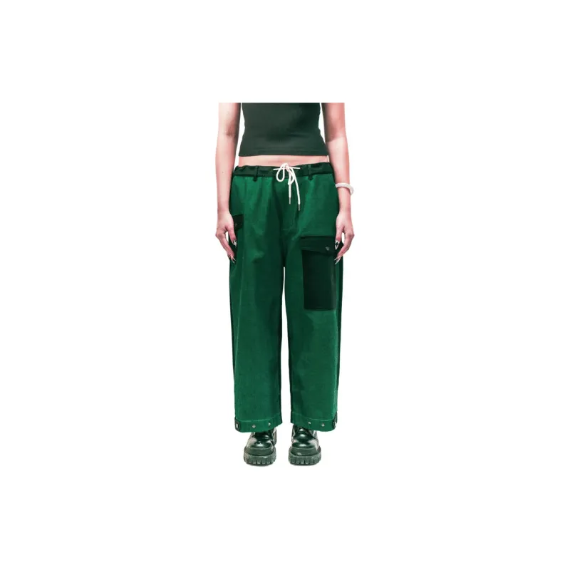 FRIED RICE Casual Pants Unisex Green-5
