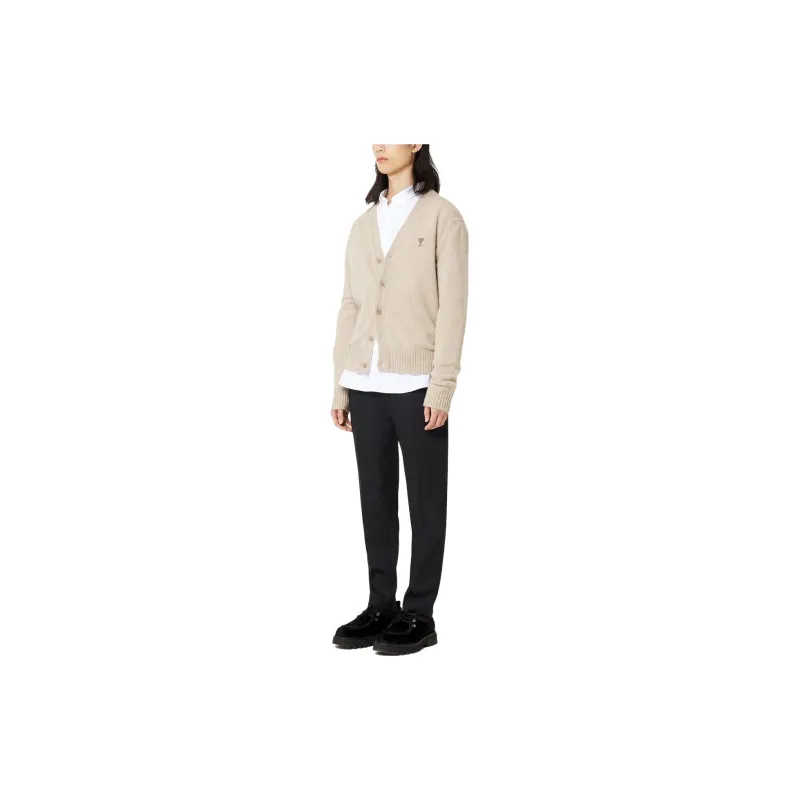 AMIPARIS Logo Embroidered Button Up Knitted Cardigan-1