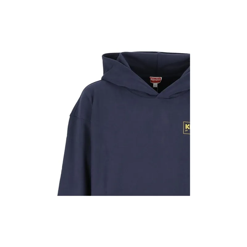KENZO Logo Printed Pouch Pocket Hoodie-4