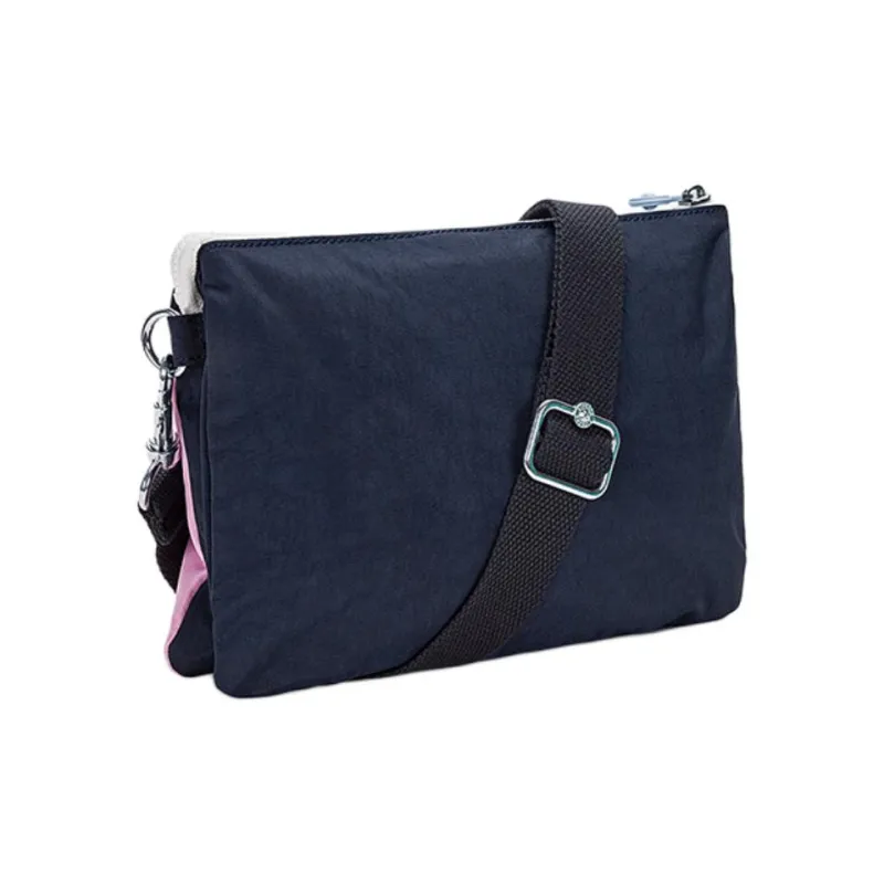 Kipling Polyamide Shoulder Bag, Crossbody Bag Small Size Women's Pink Blue White & Canyon Black-2