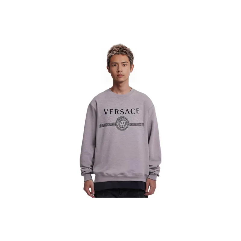 VERSACE Sweatshirts Men Gray-8