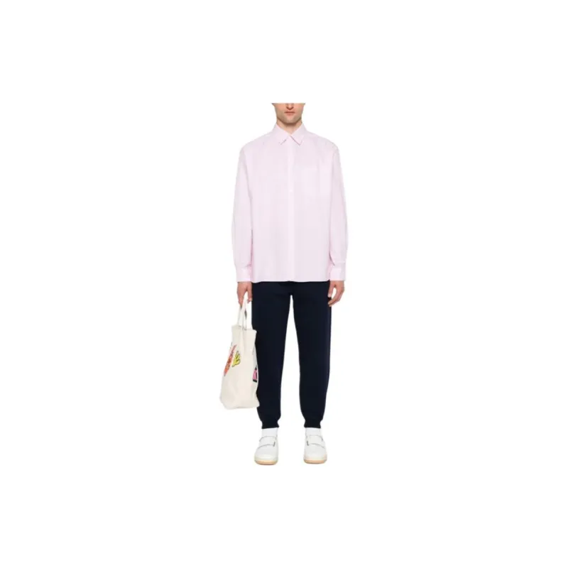 A.P.C Malo Striped Curved Hem Shirt-1