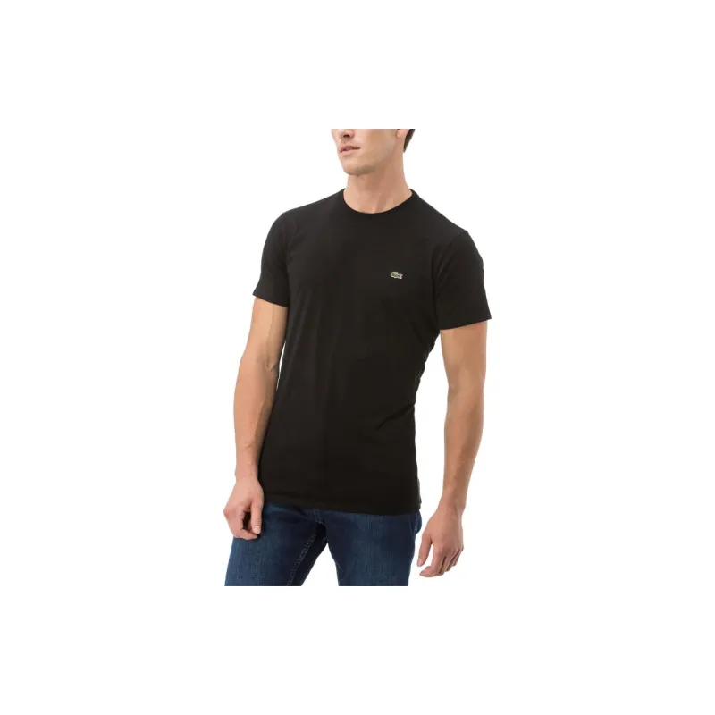 LACOSTE Crocodile Logo patch V neck T shirt-3