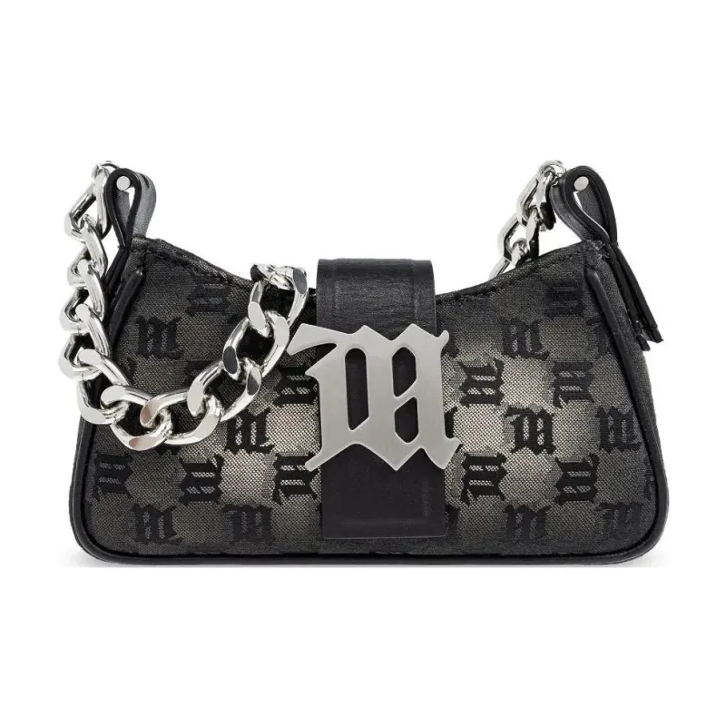 Misbhv Monogram Letter Plaque Chain Shoulder Bag-3