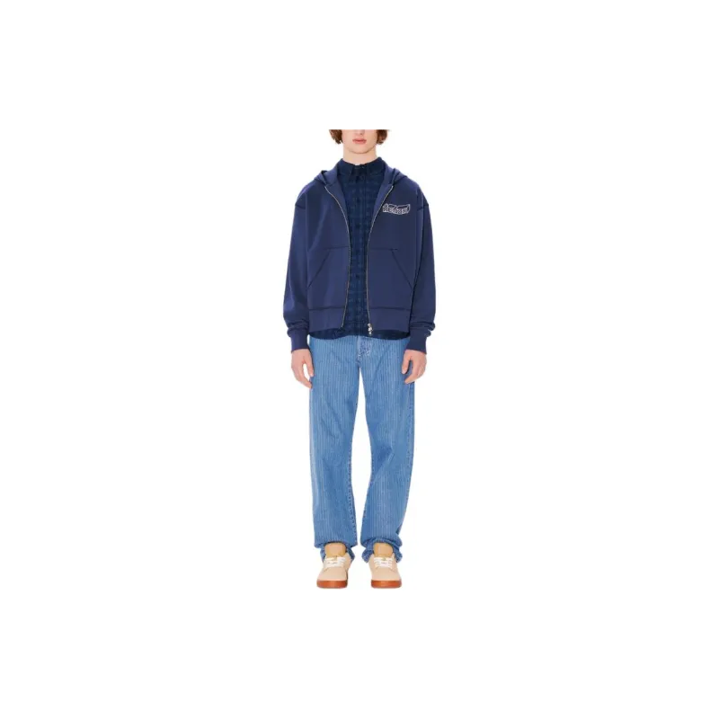 KENZO Logo Embroidered Zip Up Hoodie-2
