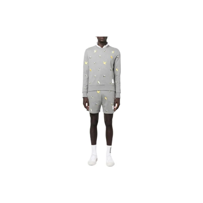 THOM BROWNE Casual Shorts Men Gray-3