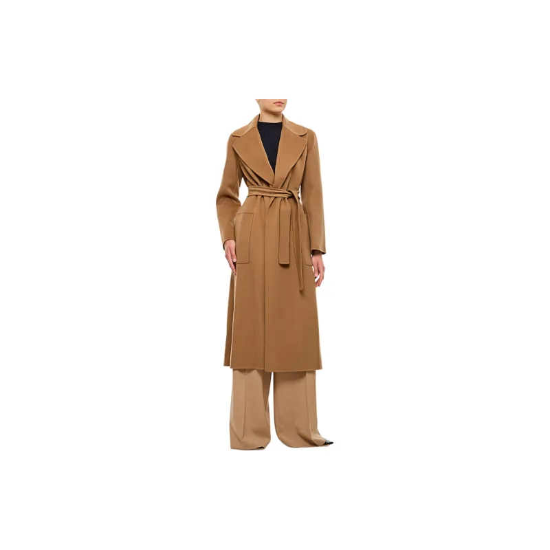 'S MAX MARA Belted Long Sleeved Coat-1