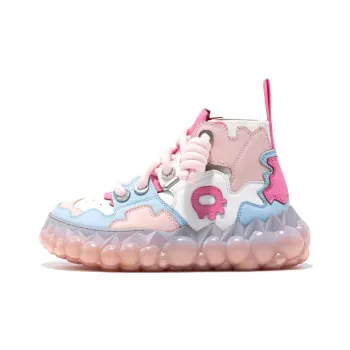 OETZI High Top Casual Shoes Women's Pink White