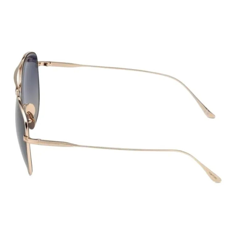TOM FORD Titanium Alloy Metal Aviator Sunglasses Unisex Gold-2