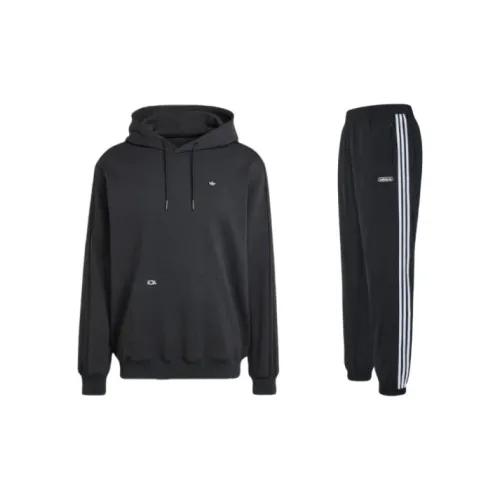 Adidas Originals Mickey Mouse Co-brand Sweatshirt Sets Men Black