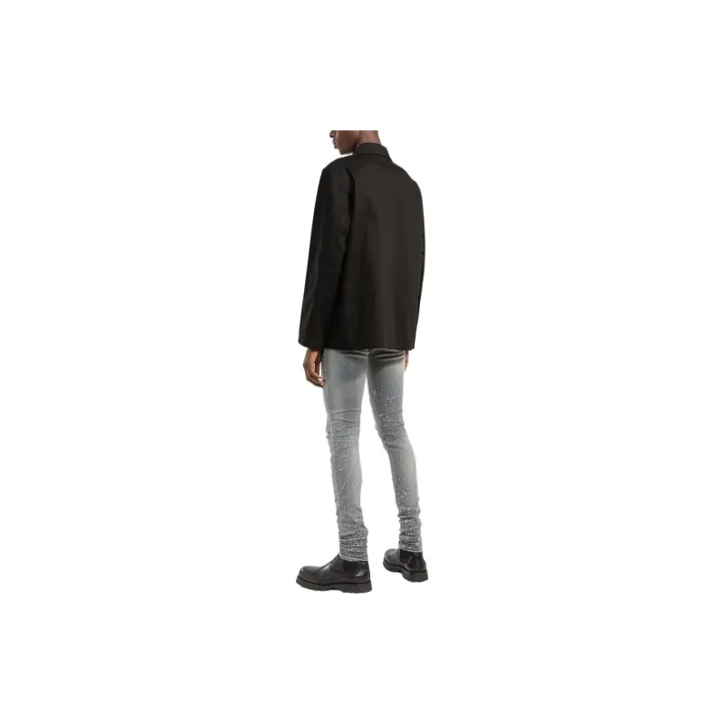 AMIRI Distressed Paint Splatter Fitted Jeans-1