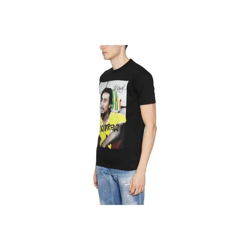 Dsquared2 Cool Fit Bob Marley Logo T Shirt-3