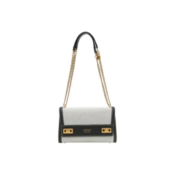GUESS Fabric Portable Crossbody Bag Shoulder Bag Medium Size Women's Gray