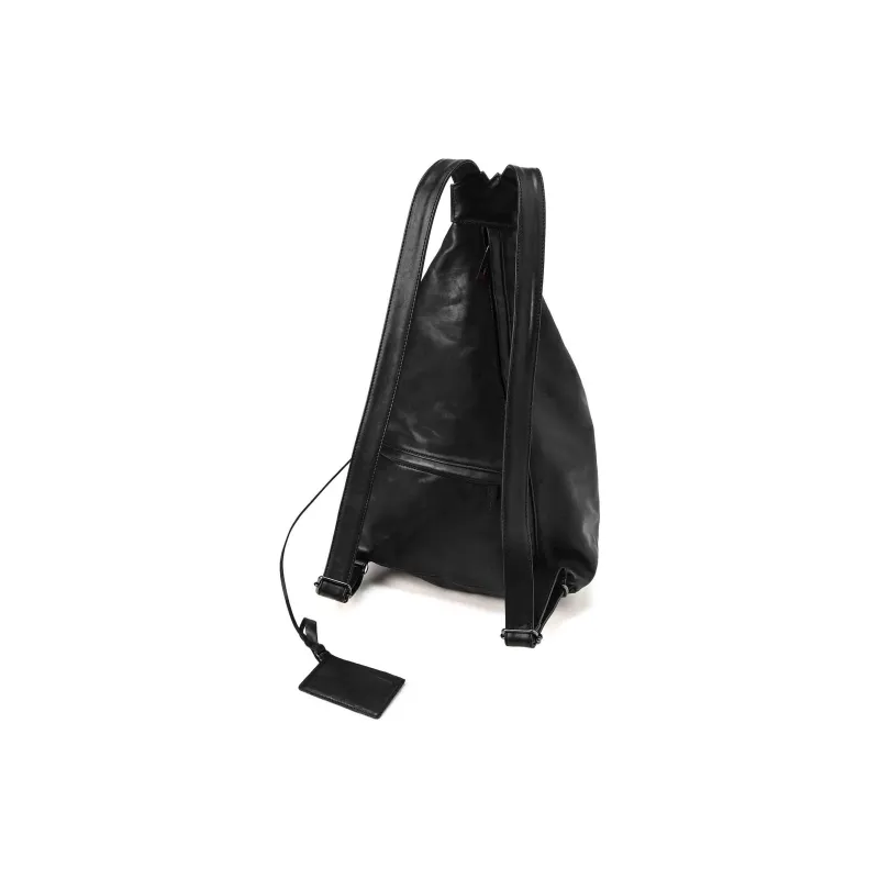 Yohji Yamamoto Cow Leather Backpack Unisex Black-2