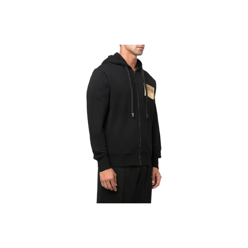 VERSACE JEANS COUTURE Logo print Zipped Hoodie-3