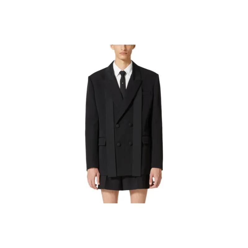 Valentino Scarf-Collar Long-Sleeved Jacket-1
